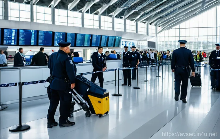 항공보안관리사 자격증 해외 활용 사례 - A diverse group of five university students, aged 20-24, from various ethnicities, dressed in smart ...