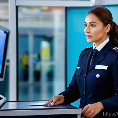 Home 26 항공보안관리사 취업 면접 질문 모음 - **Vigilant Airline Security Professional at a Modern Checkpoint:** A highly competent airline securi...